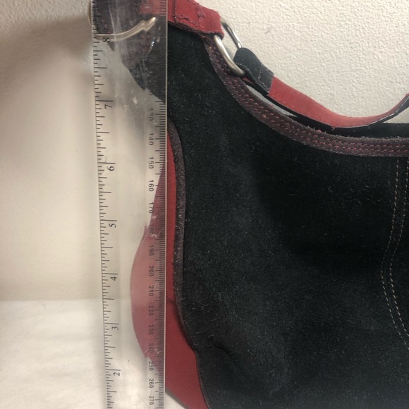 Vintage Hush Puppies Genuine Suede Hobo style purse bag 1980s Throwback - Picture 5 of 16